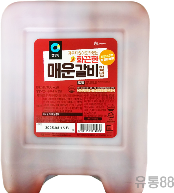 청정원 화끈한 매운갈비양념, 10kg, 1개