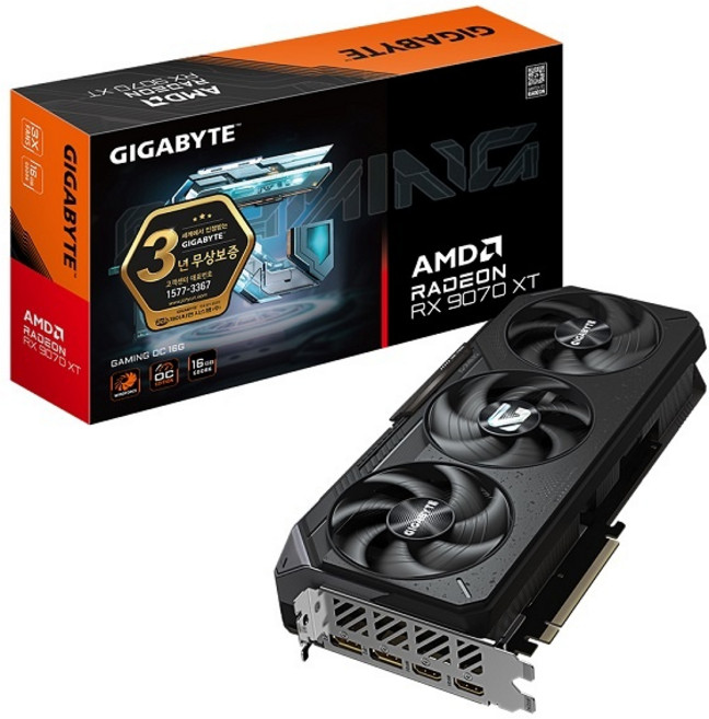 [GIGABYTE] 라데온 RX 9070 XT GAMING OC D6 16GB 제이씨현