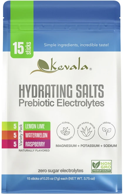 케발라 하이드레이팅 솔트 프리바이오틱 전해질 버라이어티 팩 15개입, 105g, 1개 - 쿠팡