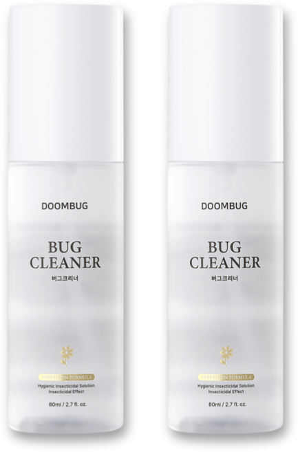 둠벅 버그크리너 80ml 내츄럴 피레트린 여행용 진드기 베드버그 빈대 퇴치제, 1개, 2개입