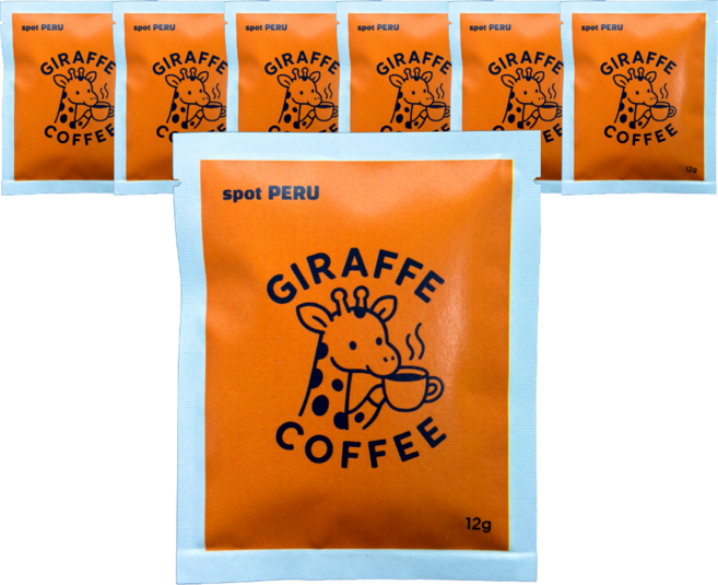 지라프커피 페루 스페셜티 티백커피 싱글오리진 마르쉘 G1, 1세트, 7개입, 12g