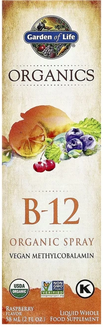 가든오브라이프 마이카인드 B-12 스프레이 라즈베리 58ml, 4개, 59.147ml - 쿠팡