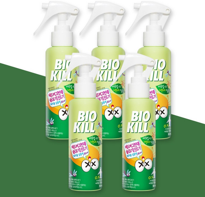 동성제약 비오킬 98ml 여행용 살충제 진드기 해충 빈대 베드버그 좀벌레 모기, 5개