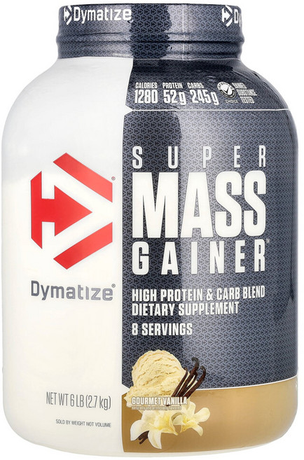 다이마티즈뉴트리션 Super Mass Gainer 고메 바닐라 2.7kg (6 lbs), 1개