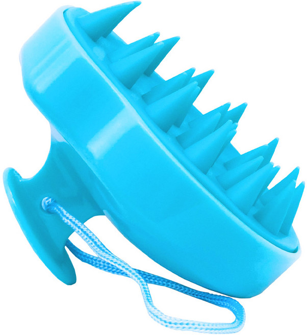 헬로제인 샴푸 브러쉬 실리콘 두피 마사지기, 스카이, 1개