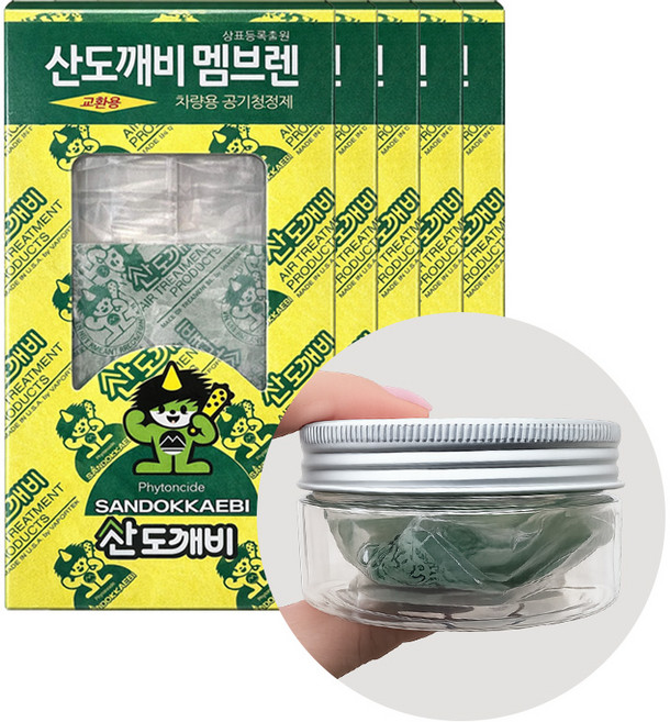 산도깨비 멤브렌 피톤치드향 5개+하우징증정 차량용, 단품, 5개