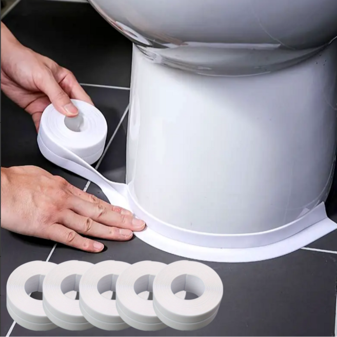 다용도 셀프 접착 방수 몰딩 테이프 5개 세트, 1세트, 1세트 화이트