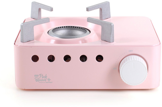 핑크블룸미니플러스 휴대용가스버너 러블리 감성캠핑 고화력, 핑크, 1개