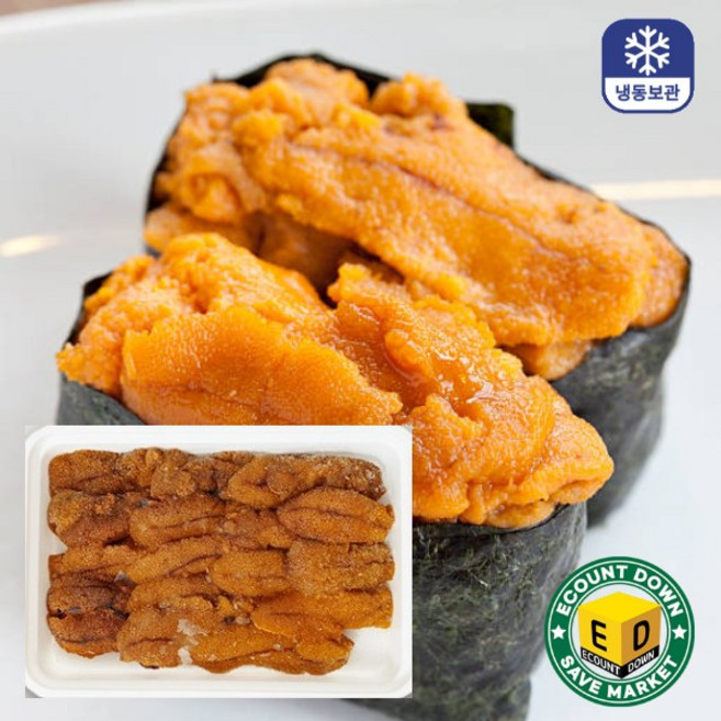 칠레산 프리미엄 급냉 성게알 우니, 1개, 100g 도시락형