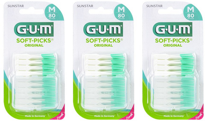 선스타검 치간칫솔 코스트코 오리지날 소프트픽(80p), 3개, 80개입, 1mm