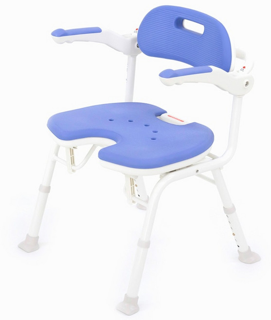 [그레이몰] 복지용구 노인 목욕의자 샤워의자 접이식 IU, 1개, 본인부담률 6% x 파란색