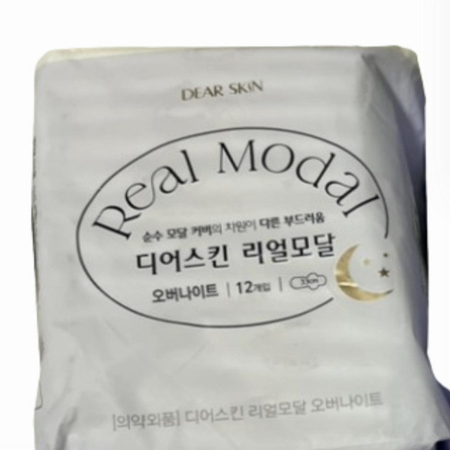 깨끗한나라 리얼모달 오버나이트, 12매입, 15개