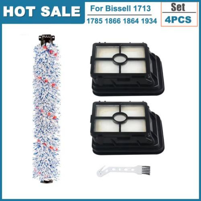 Bissell 크로스웨이브 1868 1785 시리즈 17132 로봇 진공 청소기 교체용 헤파 필터 애완 동물 롤 브러시 액세서리 예비 부품