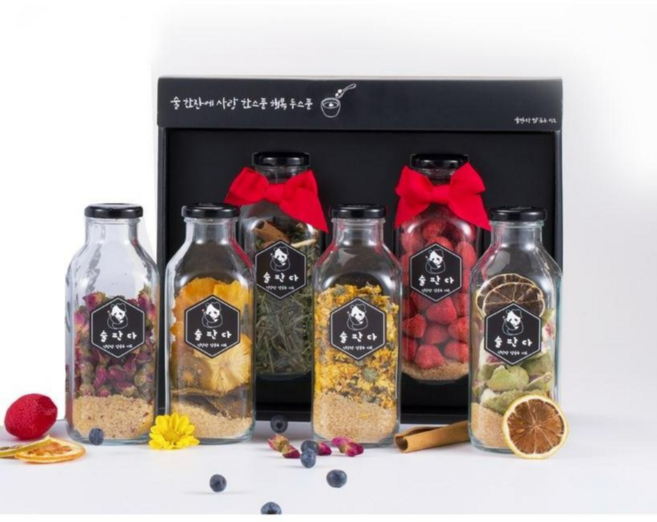 담금주키트 DIY칵테일만들기 새해선물 승진선물 기념일선물 집들이선물 파티선물 완벽한선물포장 술선물 500ml 2병 박스포장, 딸기베리, 1개