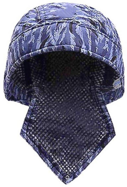 와이드 작업용 용접두건 용접부품 안전두건 용접모자, 블루, 1개