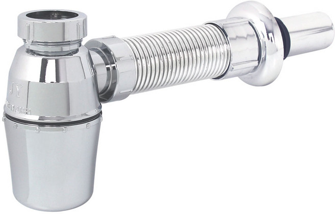 국산 주름관 벽트랩 세면대부속품 자바라 P트랩 세면기 배수관, 1개