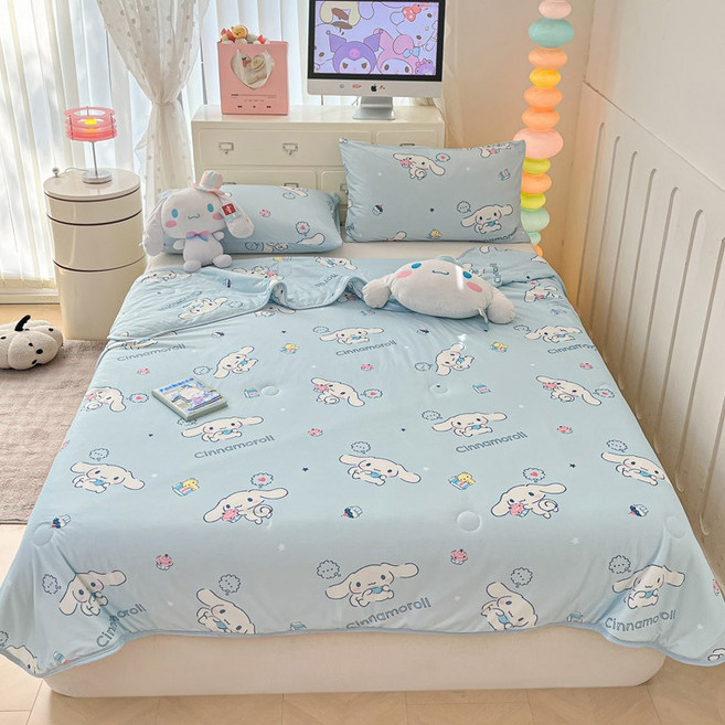 산리오 여름 차렵 이불 세트 시나모롤 마이멜로디 쿠로미 포차코 키티