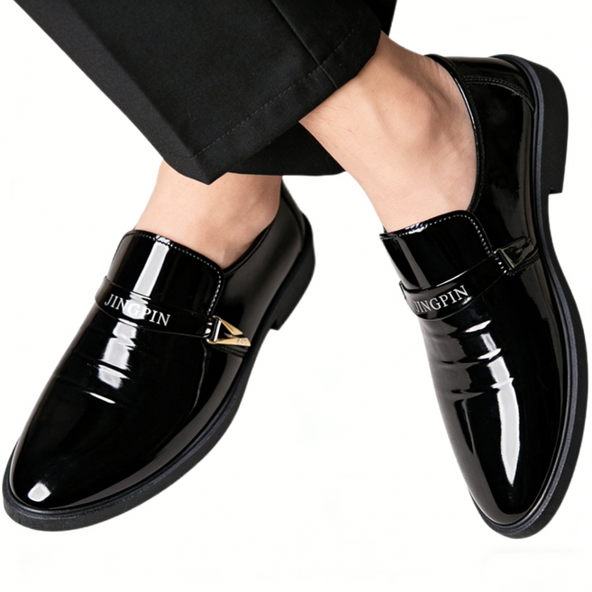 FvaBzon 남성 비즈니스 구두 발편한 정장 방수 구두