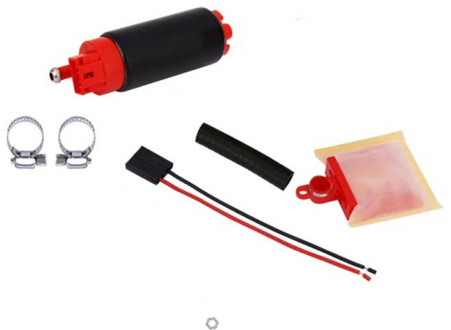 340LPH E85 호환 고유량 연료 펌프 인치Walbro GSS342 교체인치 혼다 BMW 쉐보레 닷지 아우디 폭스바겐용, 01 full set