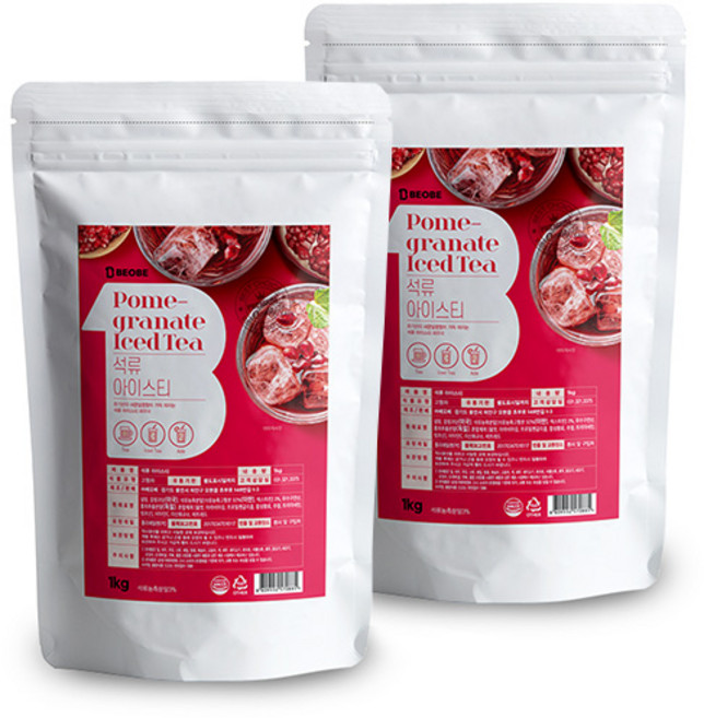 베오베 석류 아이스티 1Kg 2개, 1개입