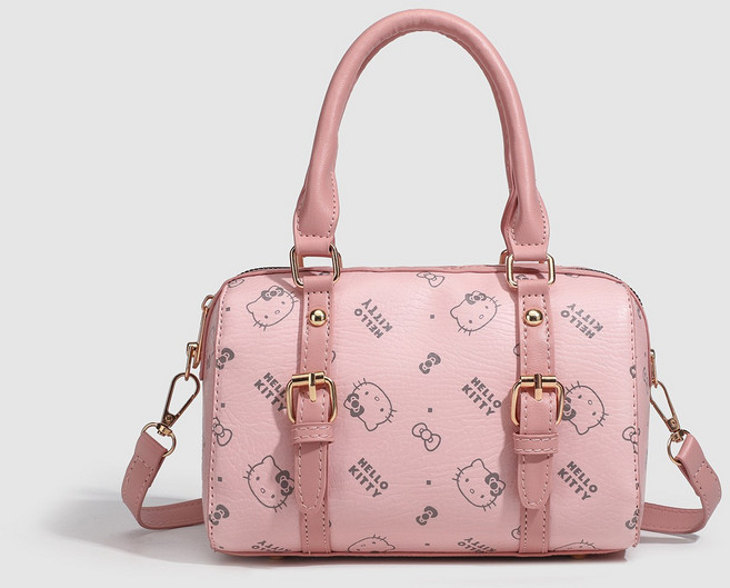 Sorpci 헬로키티 핸드백 PU 가죽 크로스백 귀여워 캐릭터 숄더백