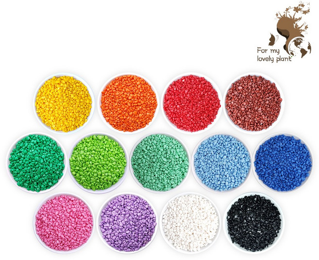 칼라스톤 대포장 칼라규사 색돌 화분멀칭 수경재배 정원 인테리어, 초록, 15kg, 1개