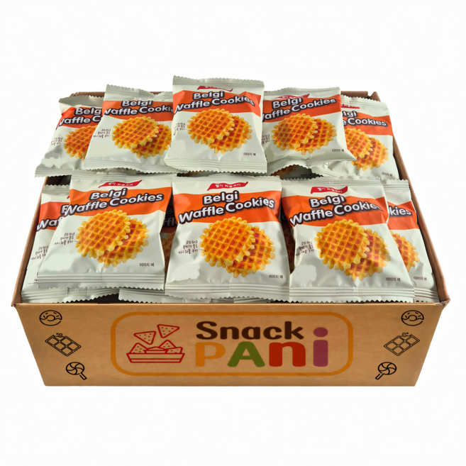 스낵파니 벨기 버터에그 와플쿠키 대용량 간식 50개입, 1개
