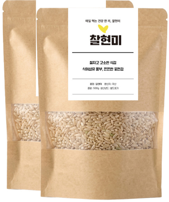 찰현미 쫀득한 식감 밥맛좋은 현미 건강잡곡 잡곡밥용 500g 1kg 사은품증정, 1개