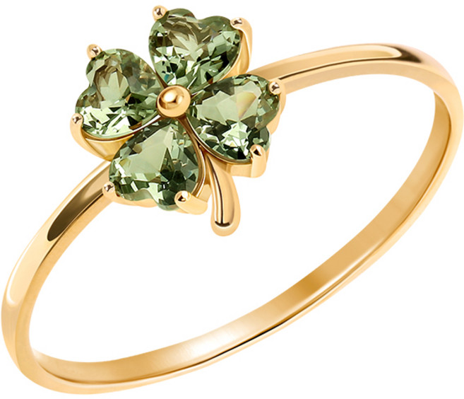 [골드팡] 14k/18k 딥그린네잎클로버 애끼반지 "일부호수 당일도착" 여성 데일리 여자친구 기념일 생일 선물추천 행운주얼리