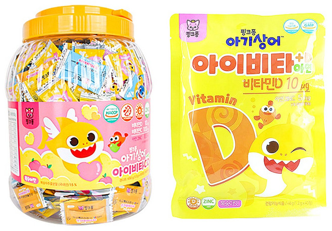 핑크퐁 아이비타 C+D+아연 500정 +40정 추가증정!