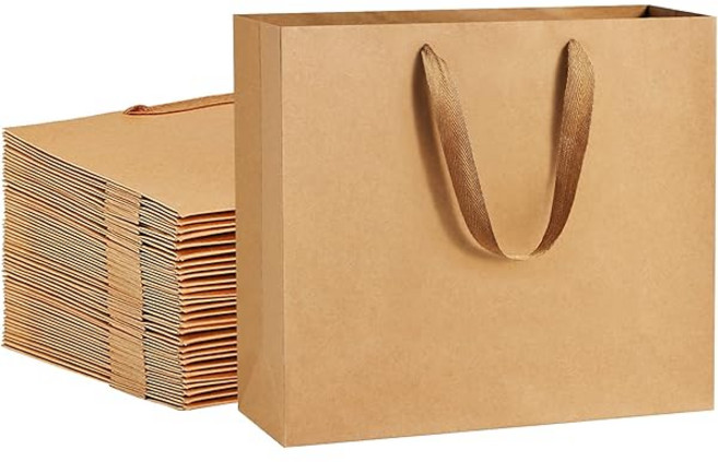牛皮紙購物袋, 牛皮色, 10個