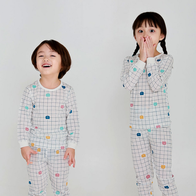 국산 쟈가드 긴팔 실내복 유아 아동 주니어 여아 남아 내의 내복 잠옷