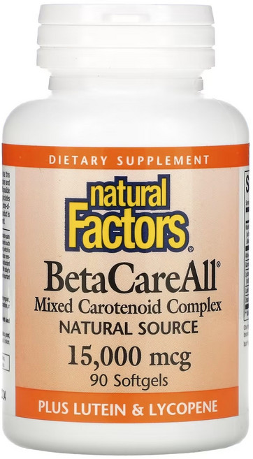 네추럴팩터스 베타케어올 믹스드 카로티노이드 컴플렉스 25000IU 소프트젤, 90개입, 1개, 90정