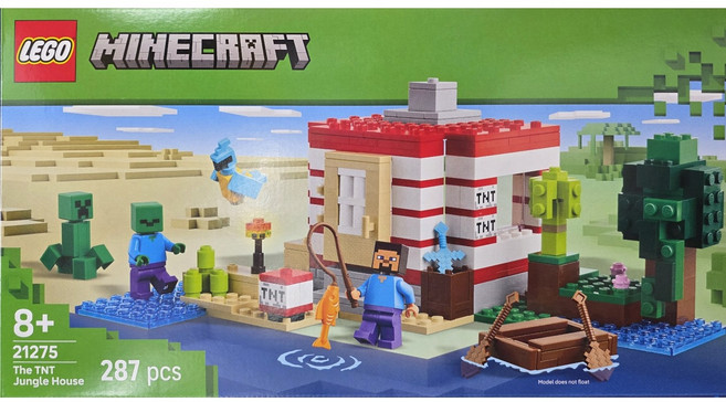 레고 마인크래프트 21275 TNT 정글 하우스, 혼합색상, 1개