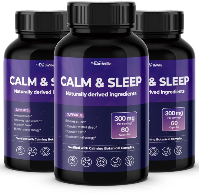 어스빌 식물성 멜라토닌 5mg 아쉬아간다 카모마일 캄앤슬립 베지캡슐, 3개, 60정 - 쿠팡