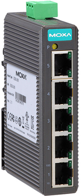 昌運監視器 MOXA EDS-205 5埠乙太網路交換器 入門級非網管型 隨插即用 穩定可靠 節省空間, 1個