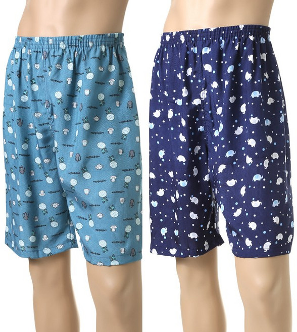 캐리루시 남성용 인견 잠옷 5부 바지 2p