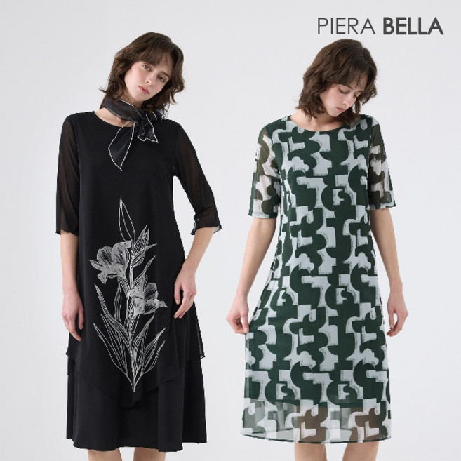 피에라벨라메쉬원피스 피에라벨라 메쉬 프린트원피스2종
