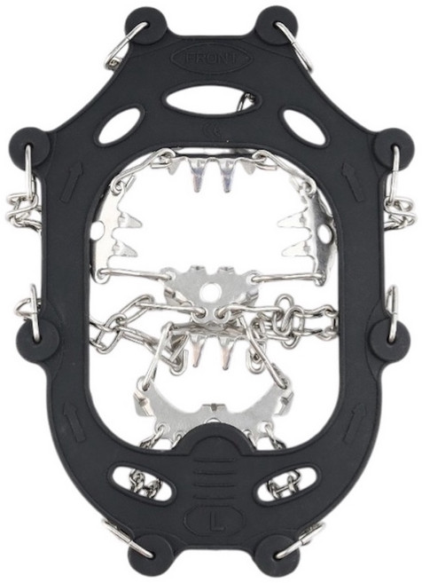 戶外防滑冰爪 L尺寸 登山健行防滑鞋套, 24齒防滑冰爪, 1個