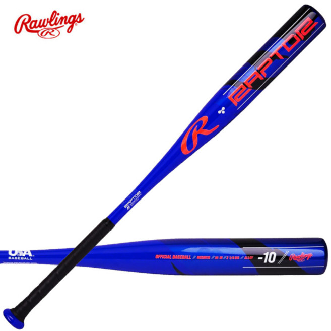 Rawlings 롤링스 RAPTOR 랩터 유소년 경식용 야구배트 30인치 20온스 -10드롭, 1개