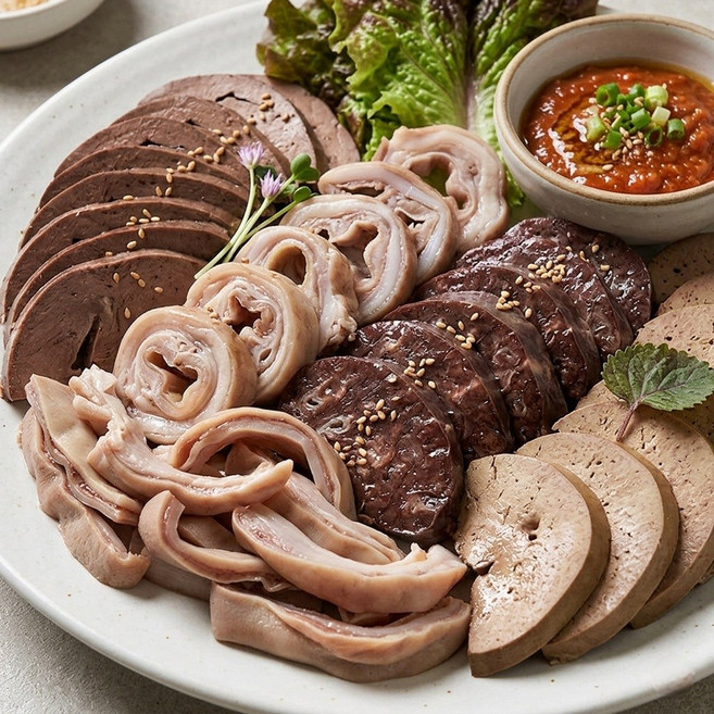 푸디헤븐 국내산 돼지 내장 모둠 2kg (간 허파 울대 염통 오소리감투), 1개