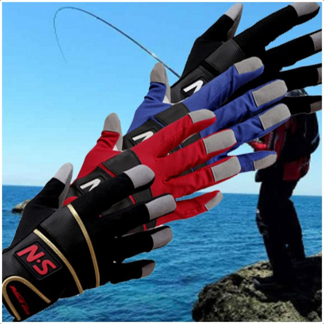 [초초특가] 엔에스 NS 피싱글러브 노컷 3컷 5컷 쿨매쉬 낚시장갑 여름낚시 NFG, 003-블랙-노컷, 1개