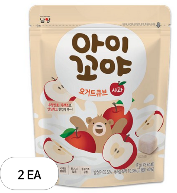 아이꼬야 요거트큐브, 2개, 17g, 사과