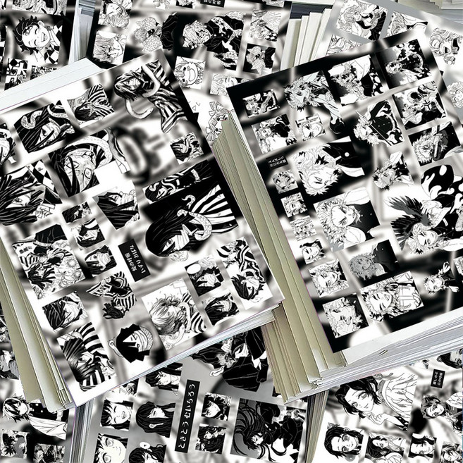 로테오 일본 애니 다꾸 스티커, 1세트, 귀멸의칼날C