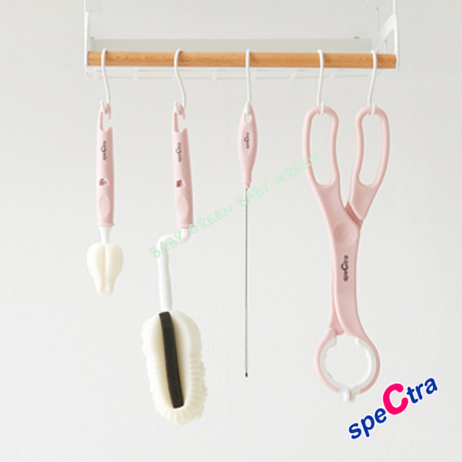 스펙트라 세척솔세트(젖병솔+젖꼭지솔+젖병집게+빨대세척솔), 1개