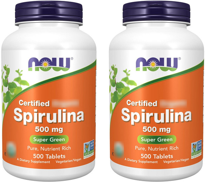 나우푸드 스피룰리나 500mg 타블렛, 500정, 2개
