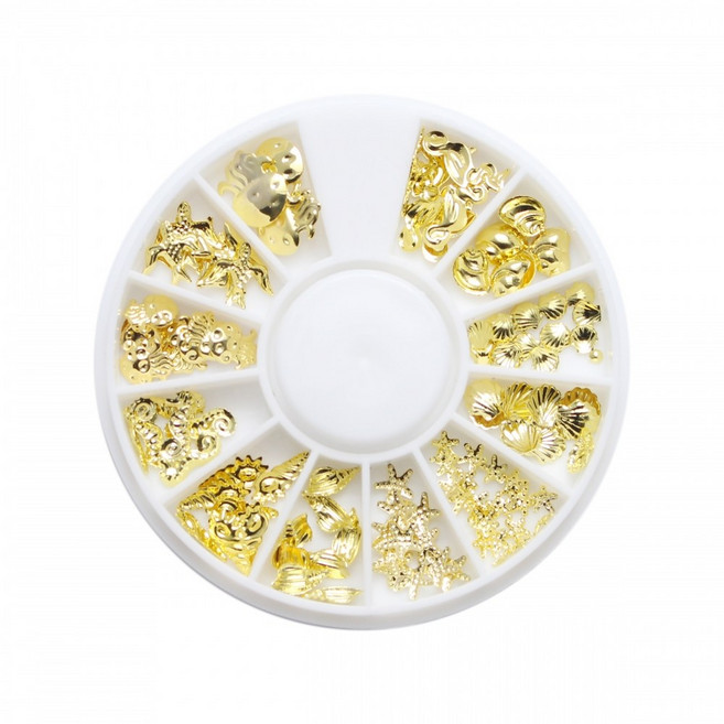 레진아트/금속데코파츠/바다친구들 4/금색, 금색, 1개