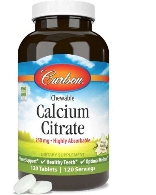 임산부 칼슘마그네슘 칼슨 구연산칼슘 250mg 고성 력 치아 웰빙 바닐라 맛 120정, 1개 - 쿠팡