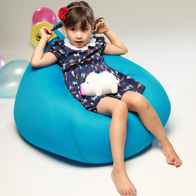 보니타 소형 코쿤 C107 에어매쉬 주니어 빈백소파, 비치, 1개