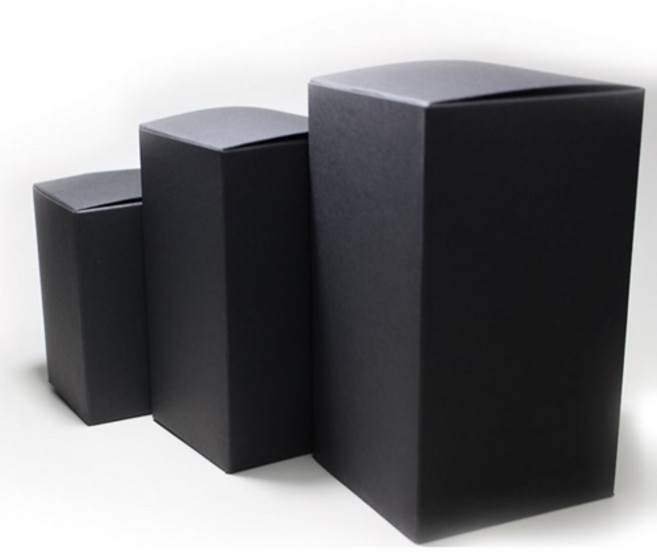 일자원형 포장박스 ( 화이트 블랙 )